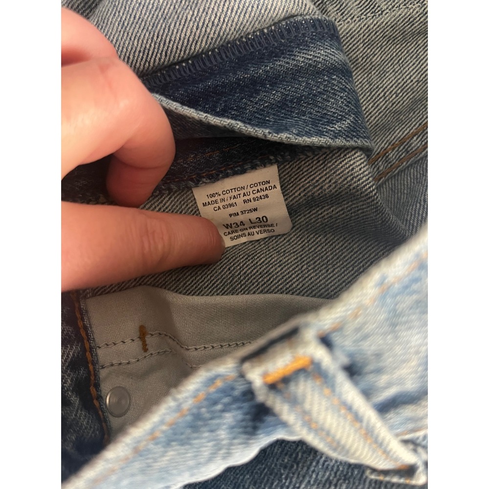 Light Blue Men's Denim Jeans - Picture 2 of 3